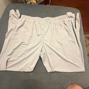 Zyia Active Mens XL Gray Performance Joggers Ankle Zip Athletic Pants Stretch